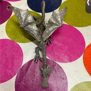 Vintage Pewter Dragon Figurine